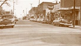 A historic photo of downtown