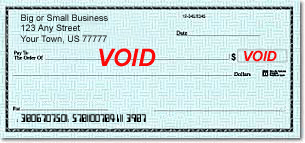 A voided check