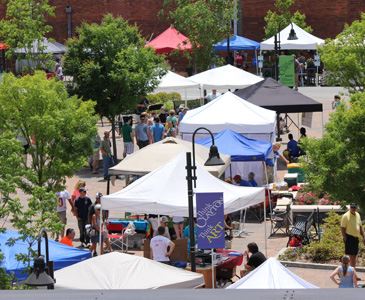 Street vendor booths